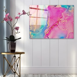 Wallity Pintura Decorativa de Vidrio Templado 70 x 100 cm Multicolor